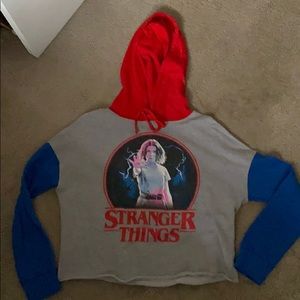 Stranger Things crop top lightweight hoodie